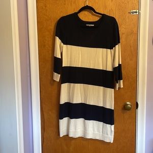 Gap Sweater Dress | Striped navy & cream